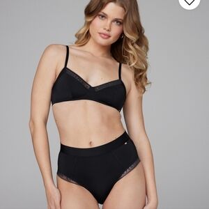 NWT Savage X Fenty Xssence logo trim bralette & high waist cheeky panties